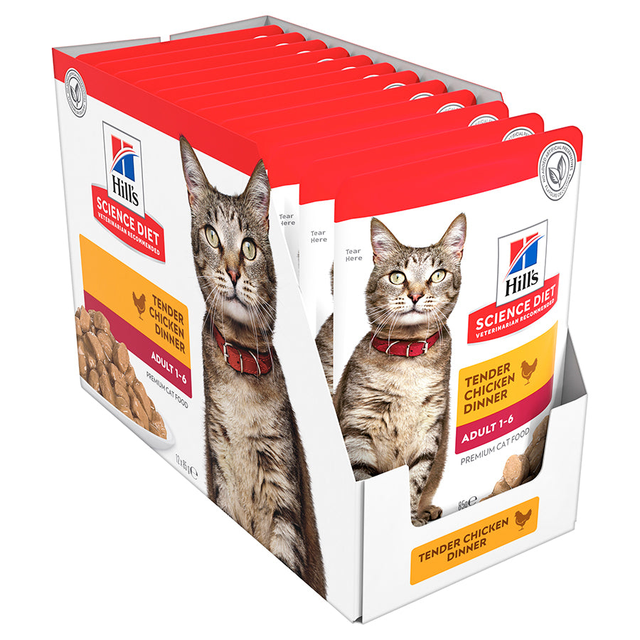 *Science Plan Adult Wet Cat Food Chicken - 12 Pouches