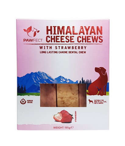 **Pawfect Himalayan Cheese Chew Bar with Strawberry 195g (3x 65g)