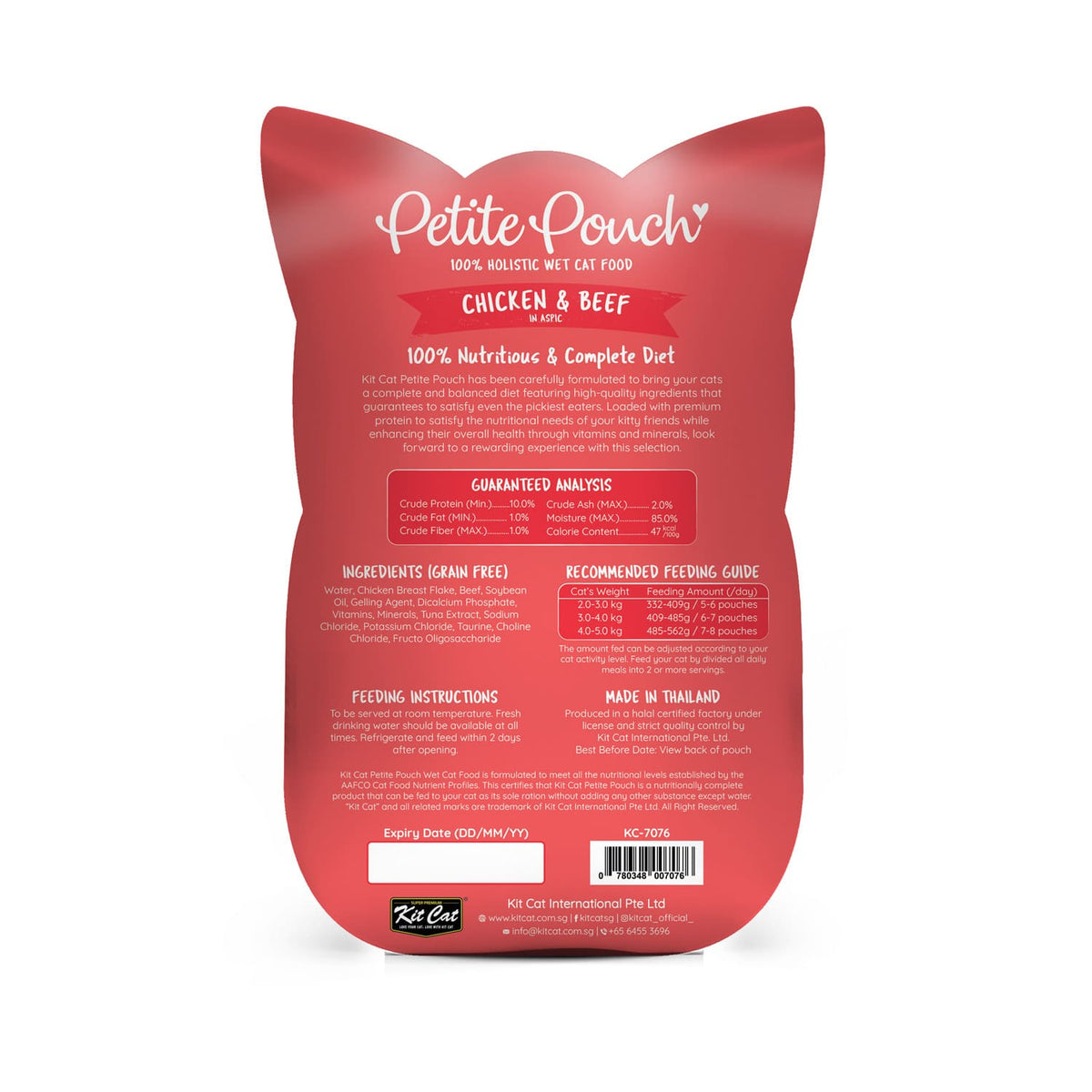 *Kit Cat Petite Pouch 70g – Chicken & Beef