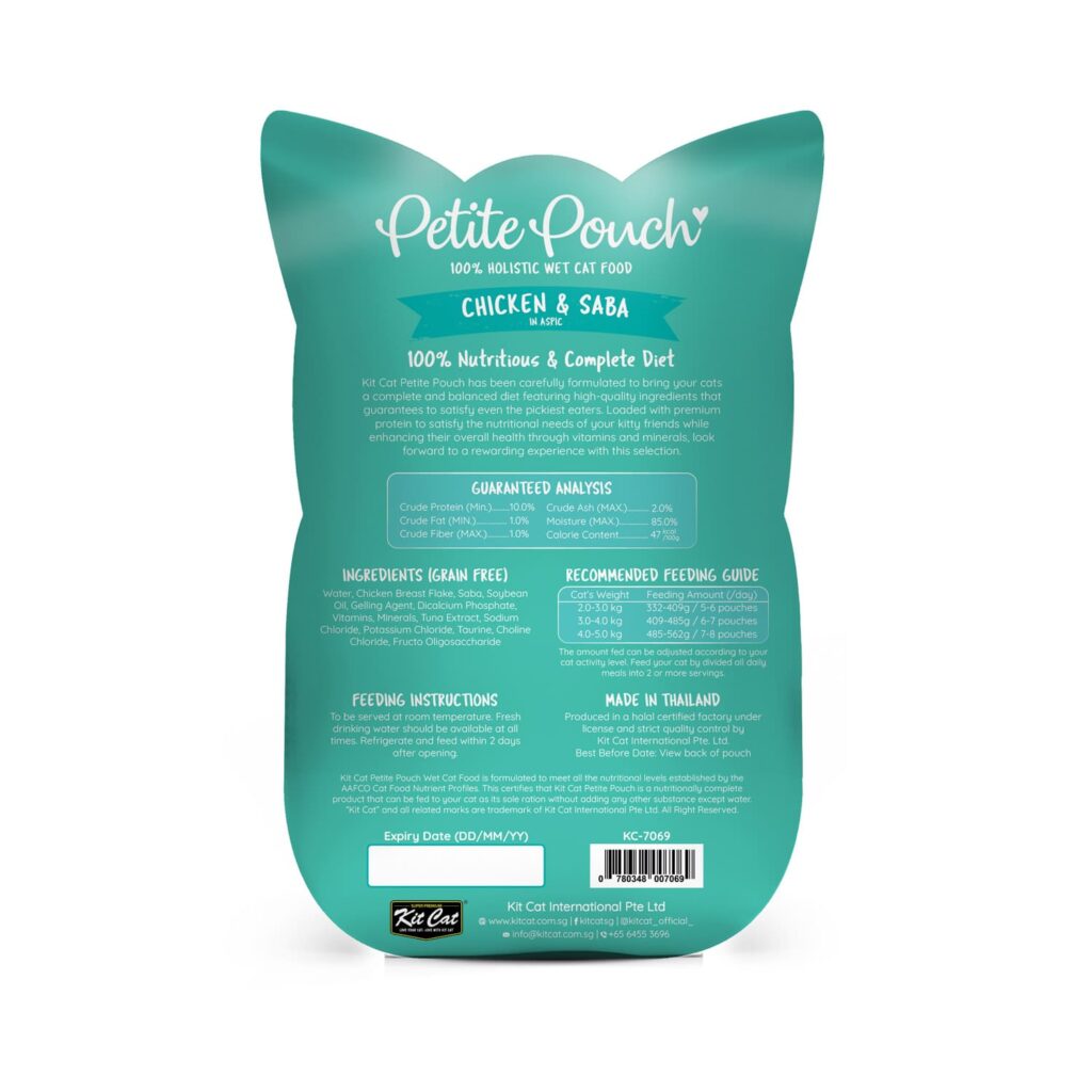 *Kit Cat Petite Pouch 70g – Chicken & Saba