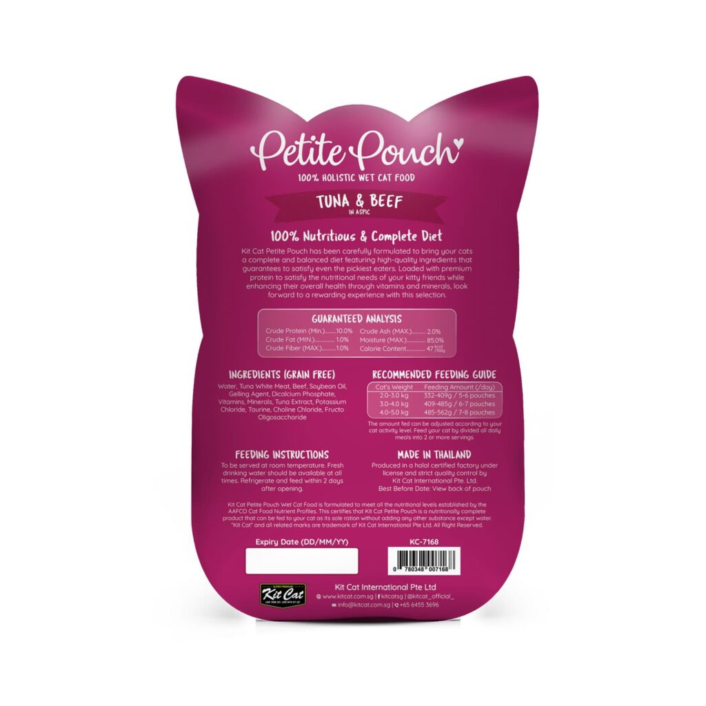 *Kit Cat Petite Pouch 70g – Tuna & Beef