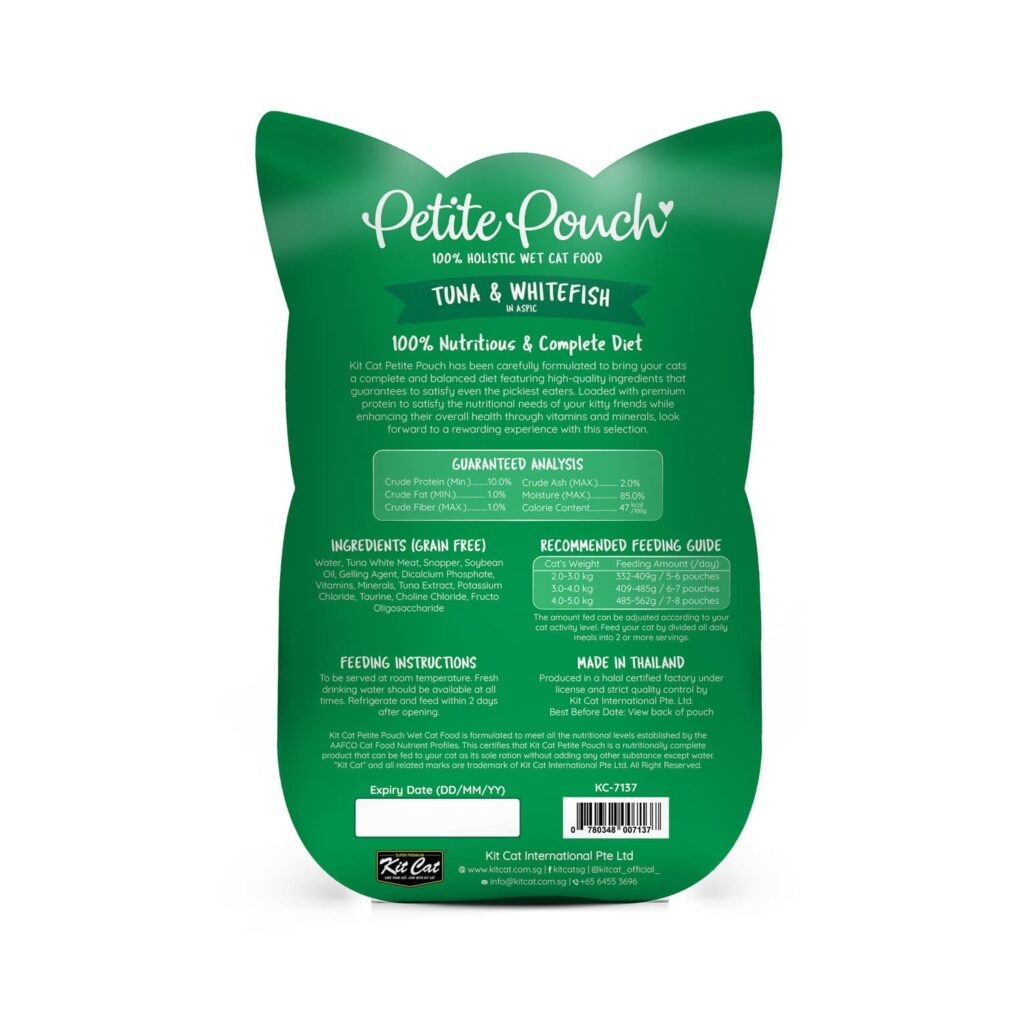 *Kit Cat Petite Pouch 70g – Tuna & Whitefish