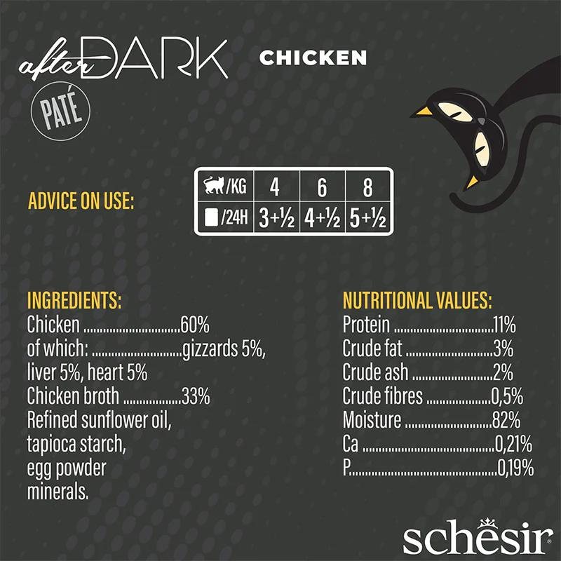 *Schesir After Dark Patè For Cat - Chicken 80g