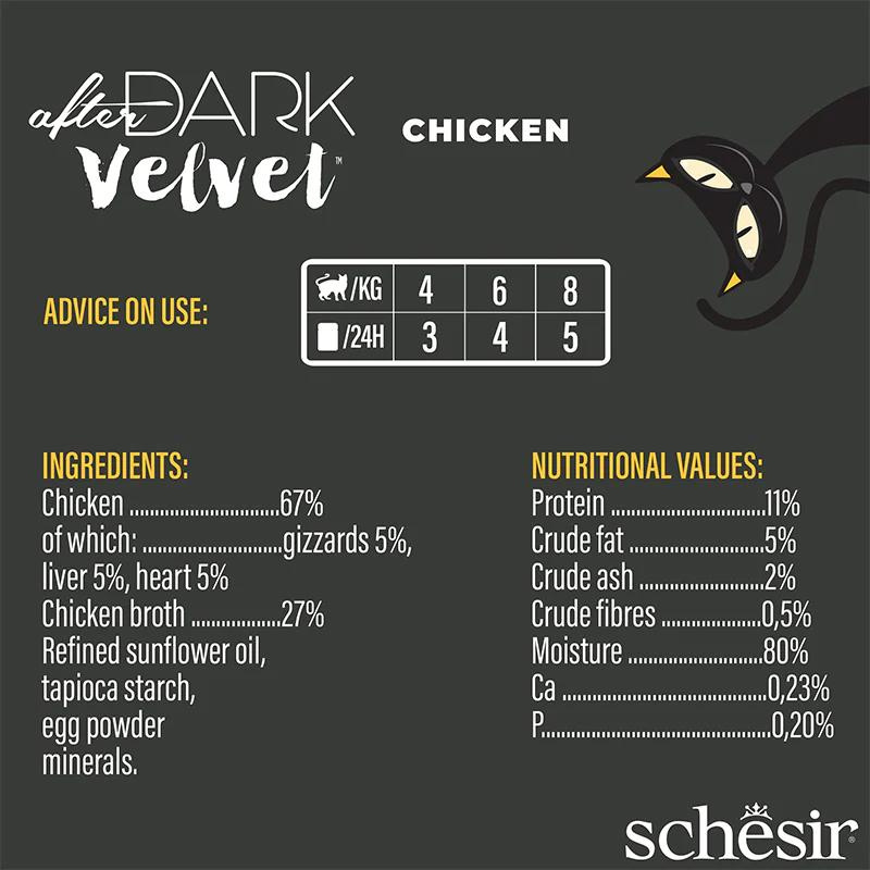 *Schesir After Dark Velvet Mousse For Cat - Chicken 80g