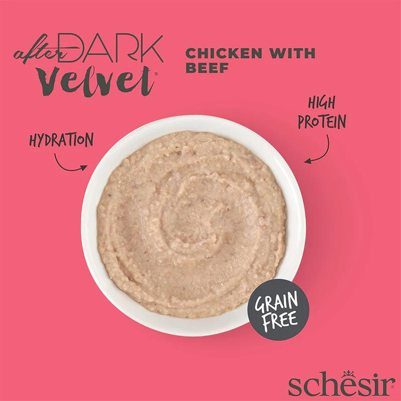 *Schesir After Dark Velvet Mousse For Cat - Chicken With Beef 80g