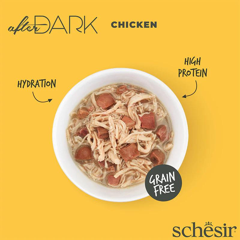 *Schesir After Dark Wholefood In Broth For Cat - Chicken 80g