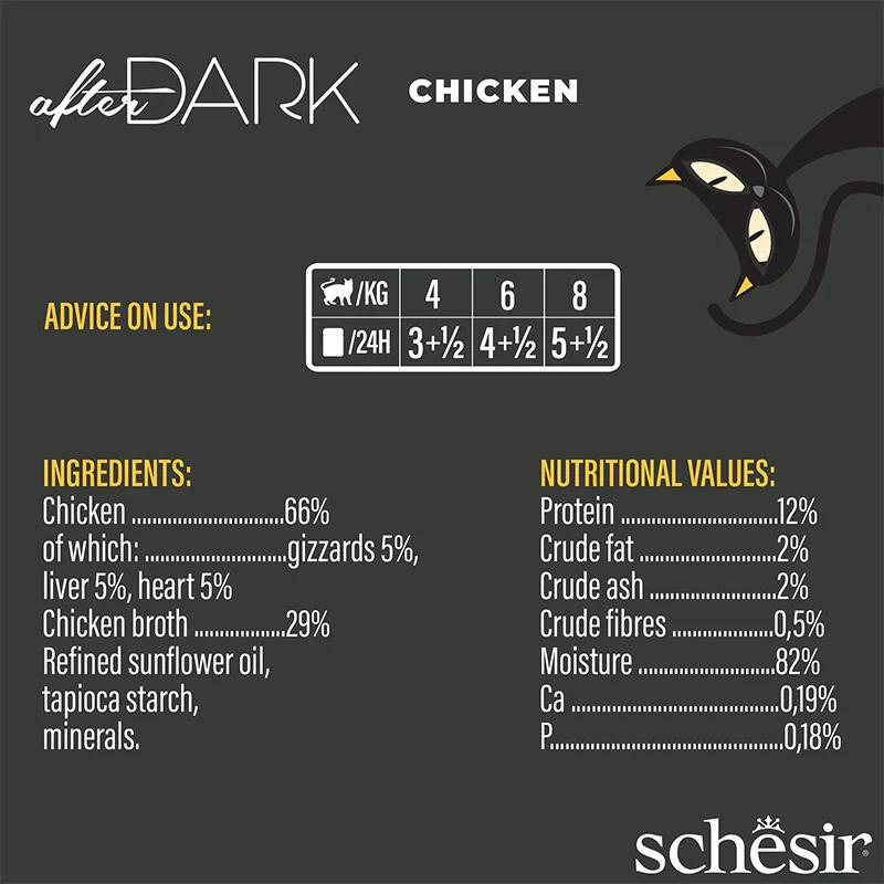 *Schesir After Dark Wholefood In Broth For Cat - Chicken 80g