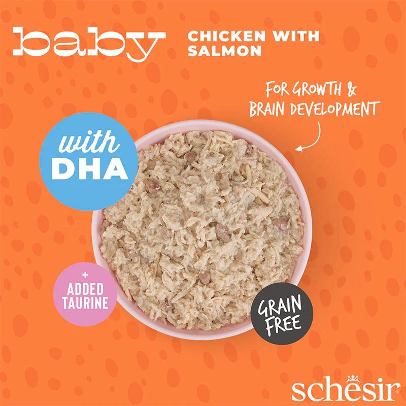 *Schesir Baby Kitten Wholefood - Chicken With Salmon 70g