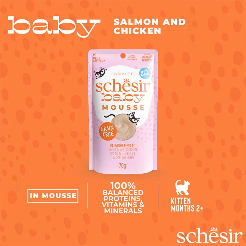 *Schesir Baby Mousse Kitten - Salmon And Chicken 70g