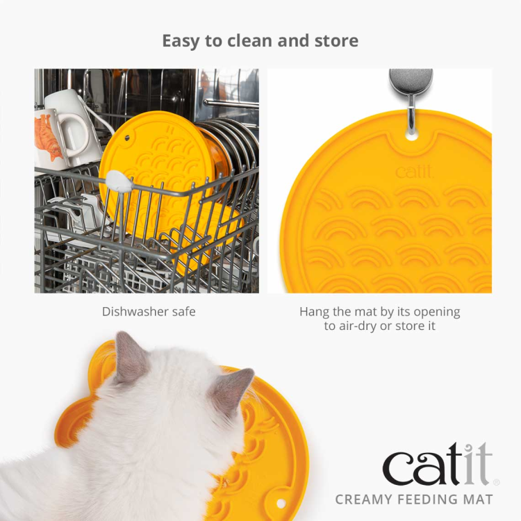 *Catit Creamy Fish-shaped Silicon Feeding Mat