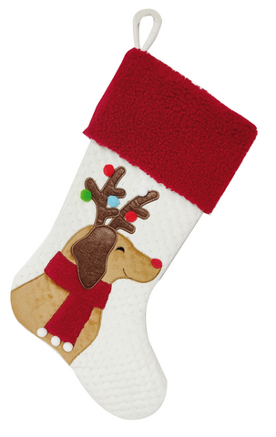 *CHRISTMAS SOCK DOG 44 x 28 cm