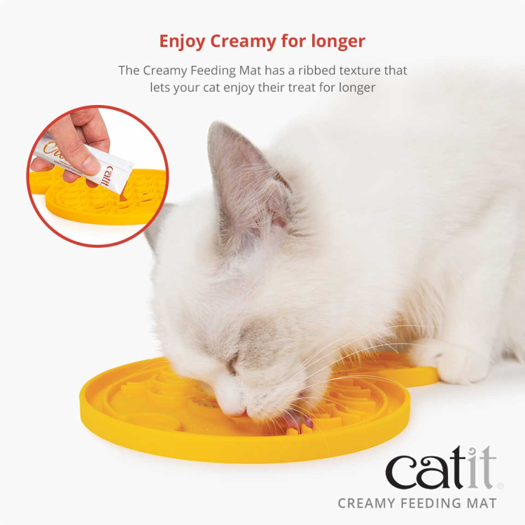 *Catit Creamy Fish-shaped Silicon Feeding Mat