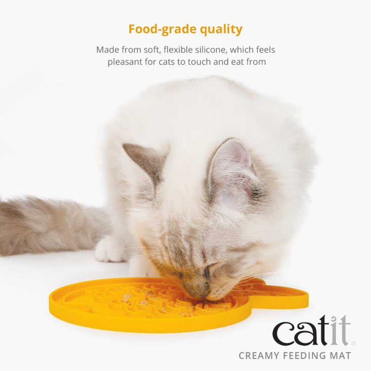 *Catit Creamy Fish-shaped Silicon Feeding Mat