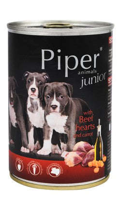 Piper Animals Wet Food with Beef Hearts & Carrots 400g